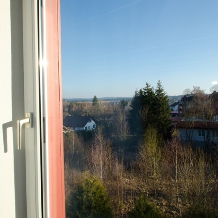 Ausblick Landschaft Einzelzimmer Pension Blechleppel